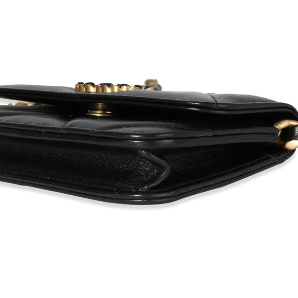 Chanel Black Quilted Lambskin Chanel 19 Mini Coin Purse With Chain - Picture 5 of 8